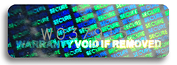 hologramme adhesif bleu void